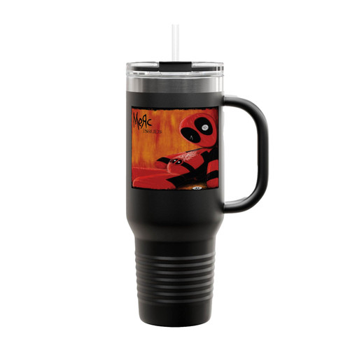 Deadpool Merc Issues Art Insulated Travel Mug