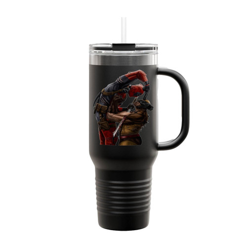 Deadpool Vs Wolverine Marvel Insulated Travel Mug