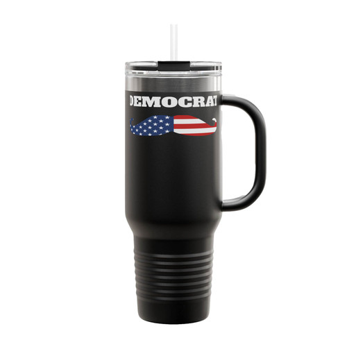 Democrat Mustache Flag Insulated Travel Mug