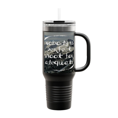 Demotivational Quote And Typographic Insulated Travel Mug