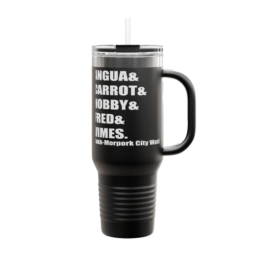 Discworld City Watch List Insulated Travel Mug