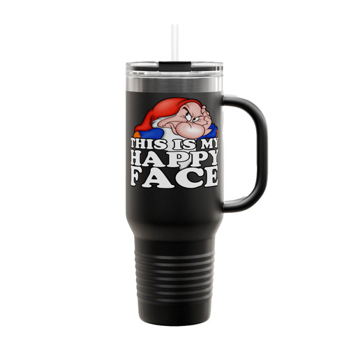 Disney Grumpy Dwarf My Happy Face Insulated Travel Mug