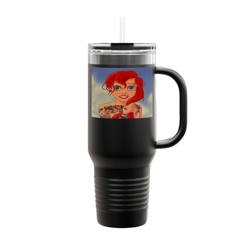 Disney Princess Ariel Got Tattoos Red Insulated Travel Mug