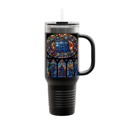 Doctor Who Stained Glass Insulated Travel Mug