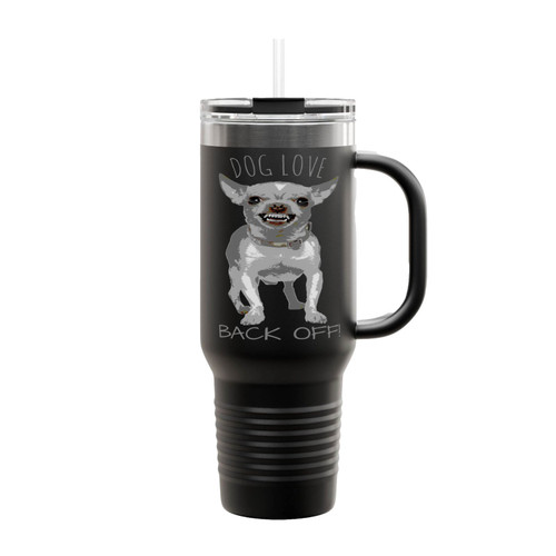 Dog Love Back Off 1 Insulated Travel Mug