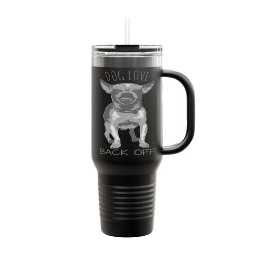 Dog Love Back Off 2 Insulated Travel Mug