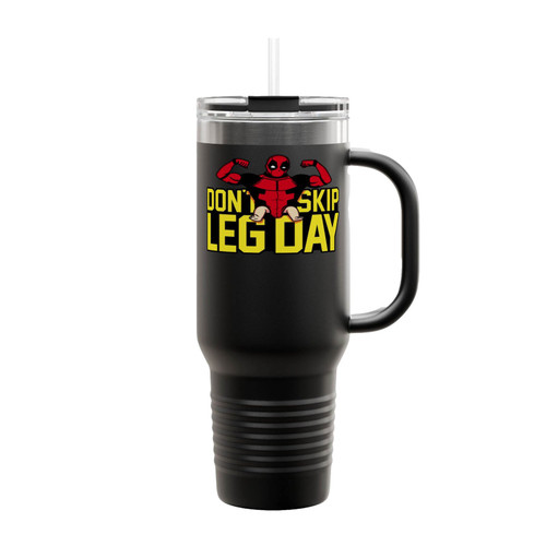 Don't Skip Leg Day Deadpool Insulated Travel Mug