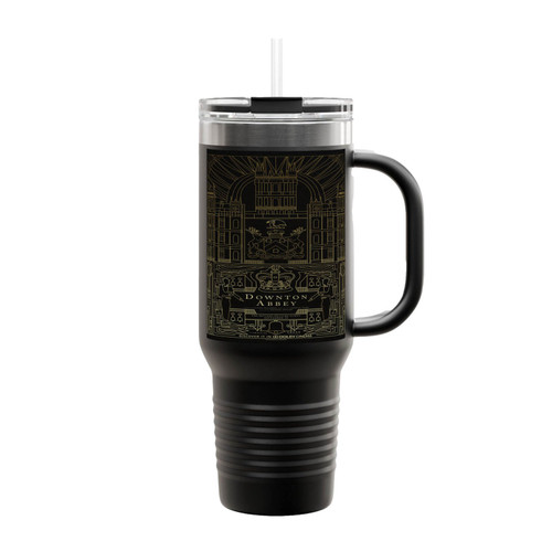Downton Abbey Lineography Style Insulated Travel Mug