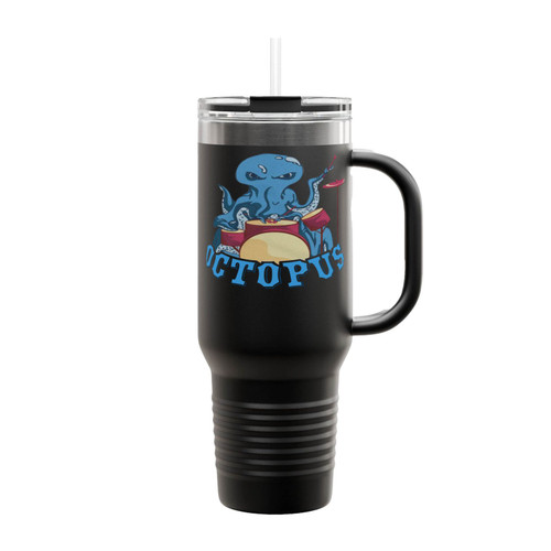 Drummer Octopus Insulated Travel Mug