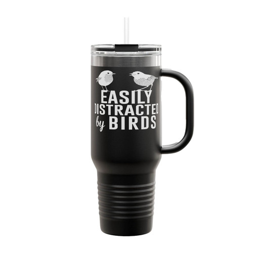 Easily Distracted By Birds Insulated Travel Mug