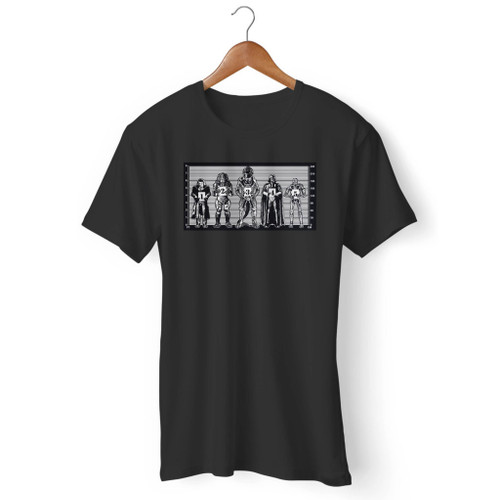 Alien  Predator  Terminator  The Joker  Vadar  Police Line Up Men T Shirt