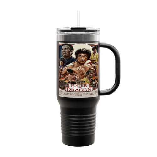 Enter The Dragon Bruce Lee Classic Kung Fu Insulated Travel Mug