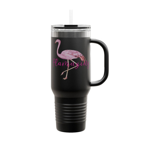 Flamazing Pink Flamingo Insulated Travel Mug