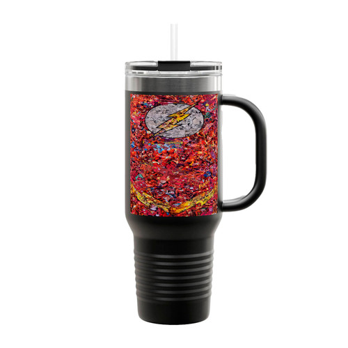 Flash Superhero Comic Art Insulated Travel Mug
