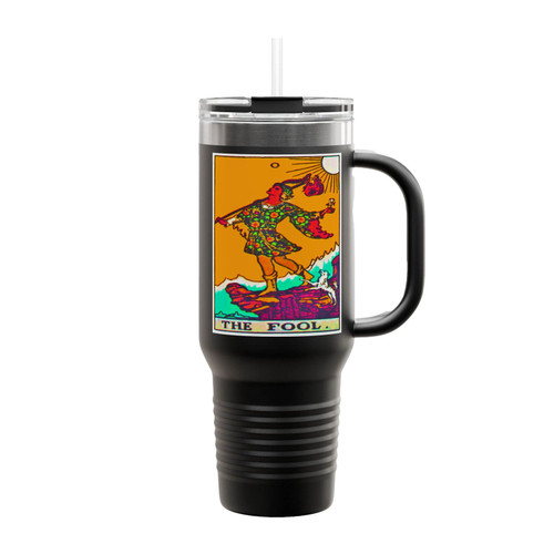 Fool Tarot Card Insulated Travel Mug