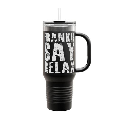 Frankie Say Relax Insulated Travel Mug