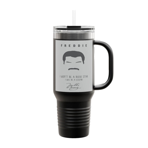 Freddie Mercury Rock Star Legend Quote Insulated Travel Mug