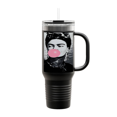 Frida Kahlo Bubble Gum Insulated Travel Mug