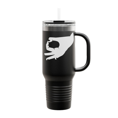 Funny Finger Symbol Insulated Travel Mug