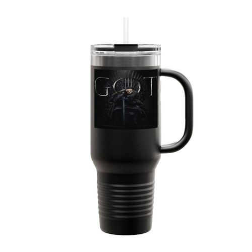 Game Of Thrones Season 8 Jon Snow Iron Throne Insulated Travel Mug