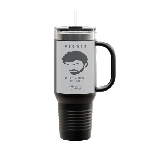George Michael Listen Without Prejudice Quote Insulated Travel Mug
