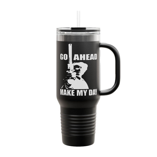 Go Ahead Make My Day Insulated Travel Mug