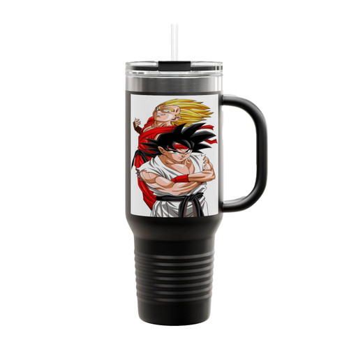 Goku Vegeta Street Fighter Insulated Travel Mug