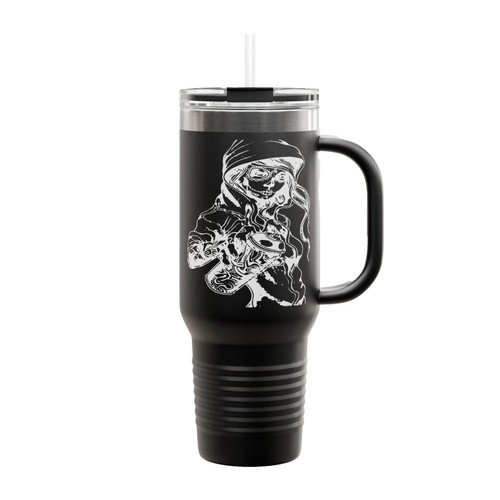 Graffiti Tag Skeleton Ghetto Insulated Travel Mug