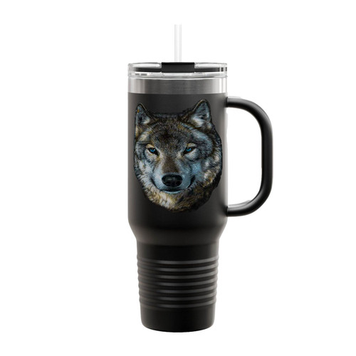 Gray Wolf Insulated Travel Mug