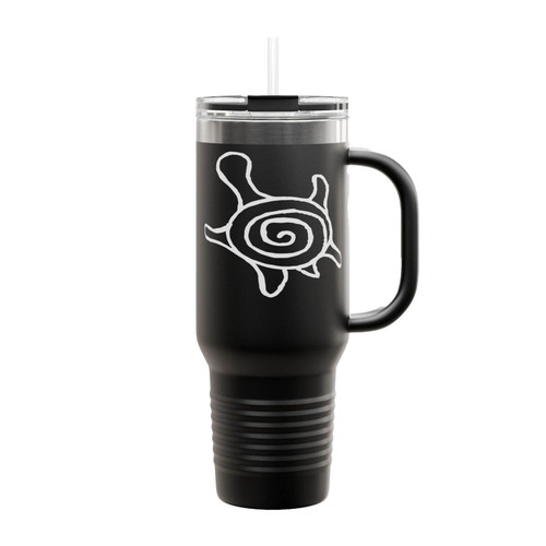 Green Turtle Graphic Insulated Travel Mug