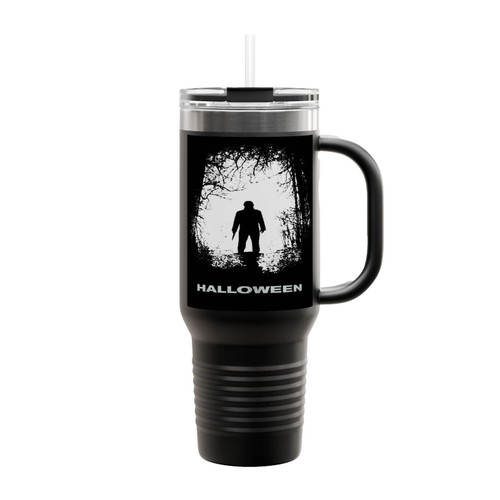 Halloween Michael Myers Silhouette Insulated Travel Mug