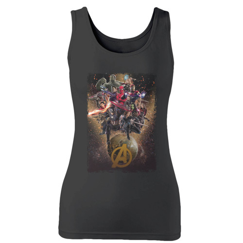 High quality print of this slim fit avengers infinity war poster power women tank top will turn heads. And bystanders won't be disappointed - the racerback cut looks good one any woman's shoulders.