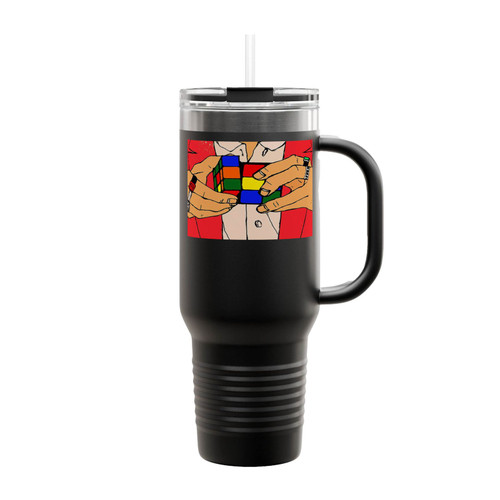 Harry Styles 1D Tour Art Rubix Cube Insulated Travel Mug