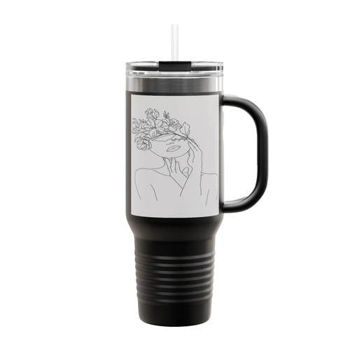Head Of Flowers Insulated Travel Mug