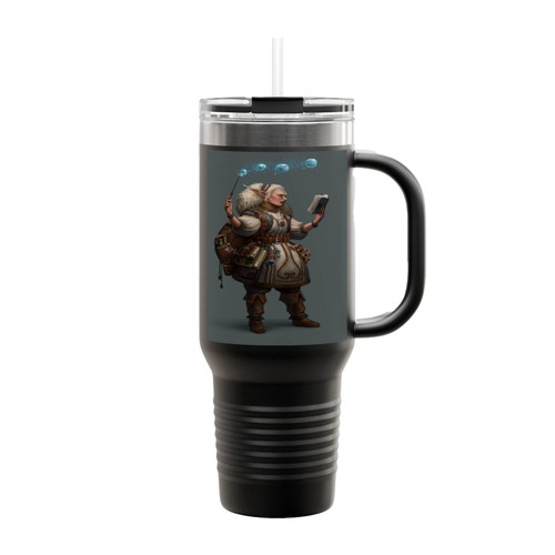High Elf Wizard Wand Magic Books Insulated Travel Mug