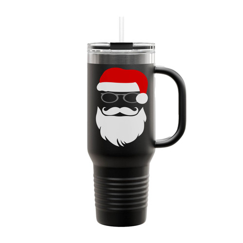 Hipster Santa Insulated Travel Mug