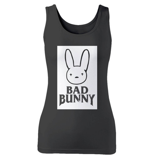 High quality print of this slim fit bad bunny women tank top will turn heads. And bystanders won't be disappointed - the racerback cut looks good one any woman's shoulders.
