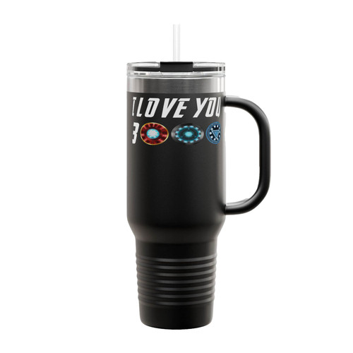 I Love You 3000 Tony Stark Iron Man Insulated Travel Mug