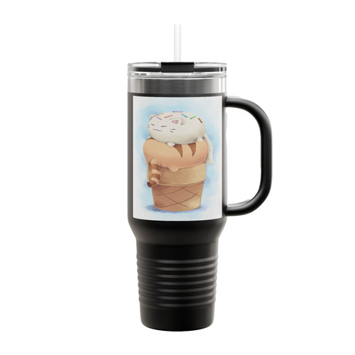 Ice Cream Cat Insulated Travel Mug