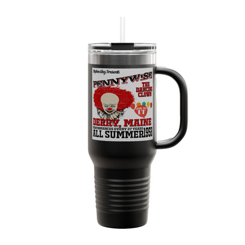 It Stephen Kings Pennywise Poster Insulated Travel Mug