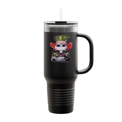 Jack Skeleton Mad Jack Were All Mad Here Insulated Travel Mug