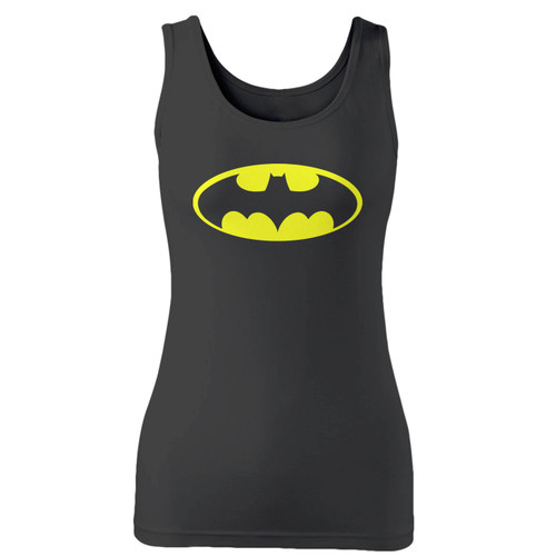 High quality print of this slim fit batman superhero logo women tank top will turn heads. And bystanders won't be disappointed - the racerback cut looks good one any woman's shoulders.