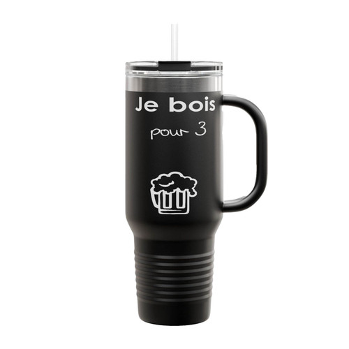 Je Bois Pour 3 Insulated Travel Mug