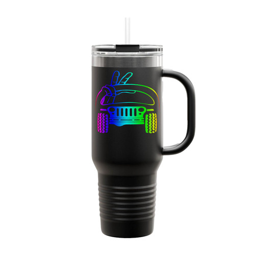 Jeep Wave Tie Dye Peace Insulated Travel Mug