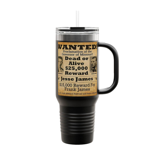 Jesse James Wanted Insulated Travel Mug