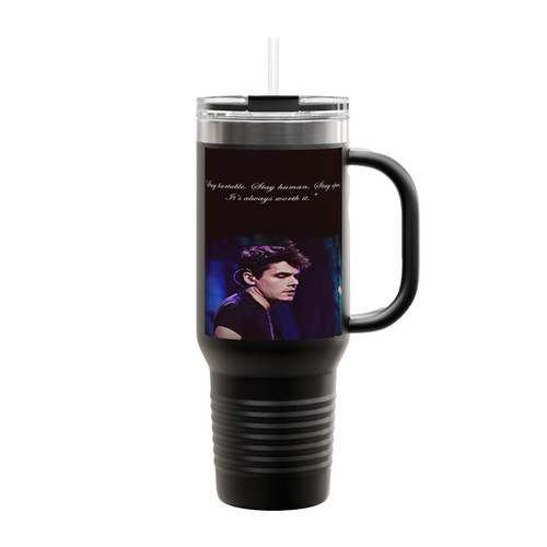 John Mayer Human Quotes Insulated Travel Mug