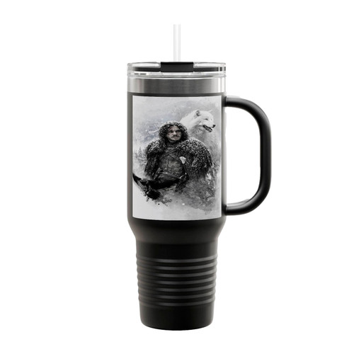 John Snow Game Of Thrones Insulated Travel Mug