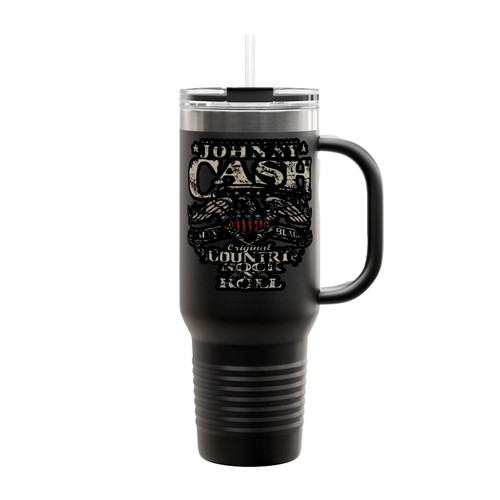 Johnny Cash Vintage Rock Insulated Travel Mug