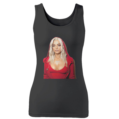 High quality print of this slim fit bebe rexha red riding hood women tank top will turn heads. And bystanders won't be disappointed - the racerback cut looks good one any woman's shoulders.