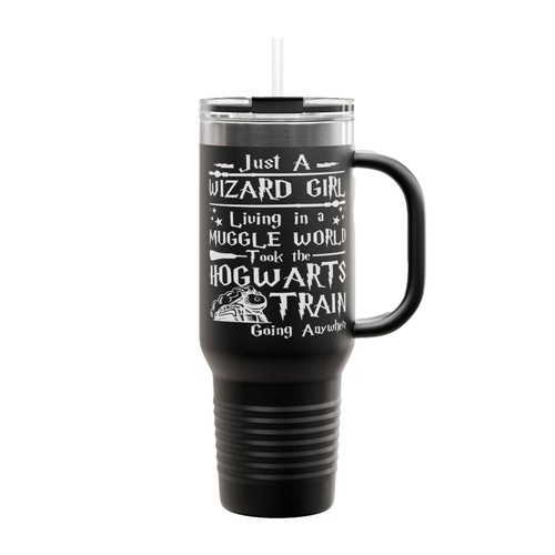 Just A Wizard Girl Train Insulated Travel Mug